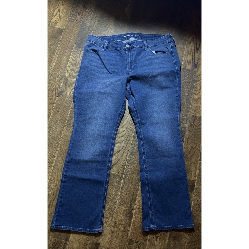 Old Navy Wow Boot-Cut Jeans Women's 16S Mid Rise Stretch Med Wash Denim Classic